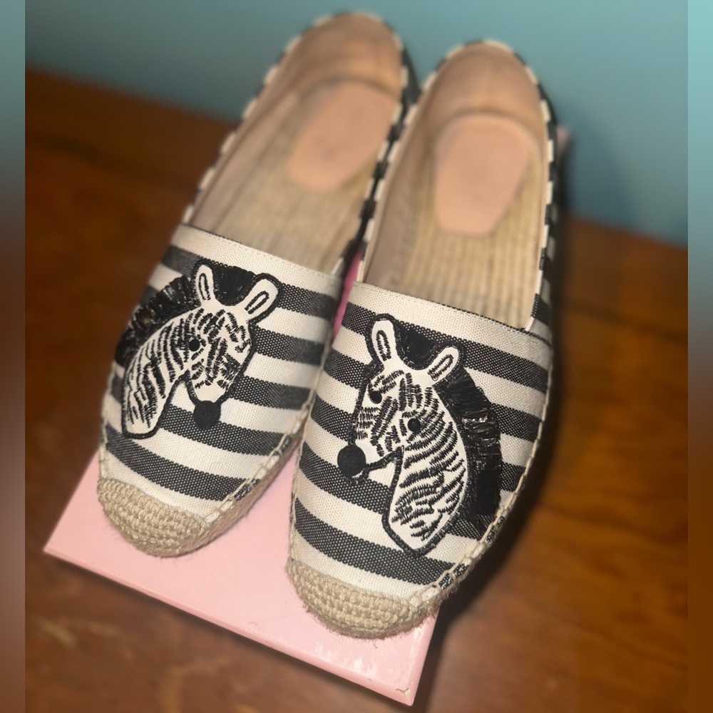 Kate Spade Black and White Espadrilles